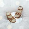 imageESTINE Girls Sandal Dress Shoe for ToddlerLittle Kid Party School ShoeEs397brown