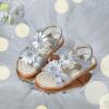 imageESTINE Girls Sandal Dress Shoe for ToddlerLittle Kid Party School ShoeEs502silver