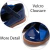 imageESTINE Toddler Kids Bow School Uniform OxfordLittle Girls Flower Dress Party Shoes13blue