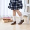 imageESTINE Toddler Kids Bow School Uniform OxfordLittle Girls Flower Dress Party Shoes383brown