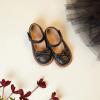 imageESTINE Toddler Kids Bow School Uniform OxfordLittle Girls Flower Dress Party Shoes78black