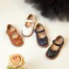 imageESTINE Toddler Kids Bow School Uniform OxfordLittle Girls Flower Dress Party Shoes78black