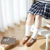 imageESTINE Toddler Kids Bow School Uniform OxfordLittle Girls Flower Dress Party ShoesBrown 1
