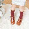 imageESTINE Toddler Kids Bow School Uniform OxfordLittle Girls Flower Dress Party ShoesBrown 3