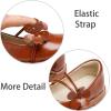 imageESTINE Toddler Kids Bow School Uniform OxfordLittle Girls Flower Dress Party ShoesE360brown