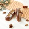 imageESTINE Toddler Kids Bow School Uniform OxfordLittle Girls Flower Dress Party ShoesE361brown