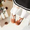 imageESTINE Toddler Kids Bow School Uniform OxfordLittle Girls Flower Dress Party ShoesE366brown