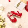 imageESTINE Toddler Kids Bow School Uniform OxfordLittle Girls Flower Dress Party ShoesE369red