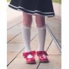 imageESTINE Toddler Kids Bow School Uniform OxfordLittle Girls Flower Dress Party ShoesRed 2