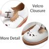 imageESTINE Toddler Kids Bow School Uniform OxfordLittle Girls Flower Dress Party ShoesWhite 3
