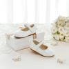 imageESTINE ToddlerLittle Kid Girls Dress Mary Jane Flats Flowers Fashion Princess Ballet ShoesE356white