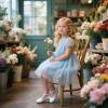 imageESTINE ToddlerLittle Kid Girls Dress Mary Jane Flats Flowers Fashion Princess Ballet ShoesE367white