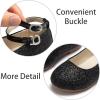 imageESTINE ToddlerLittle Kid Girls Dress Mary Jane Flats Flowers Fashion Princess Ballet ShoesE372black