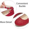 imageESTINE ToddlerLittle Kid Girls Dress Mary Jane Flats Flowers Fashion Princess Ballet ShoesE372red