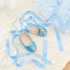 imageESTINE ToddlerLittle Kid Girls Dress Mary Jane Flats Flowers Fashion Princess Ballet ShoesE387blue