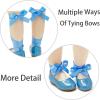 imageESTINE ToddlerLittle Kid Girls Dress Mary Jane Flats Flowers Fashion Princess Ballet ShoesE387blue