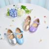 imageESTINE ToddlerLittle Kid Girls Dress Mary Jane Flats Flowers Fashion Princess Ballet ShoesE665silver