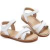 imageESTINE Girls Sandal Dress Shoe for ToddlerLittle Kid Party School ShoeEs350white