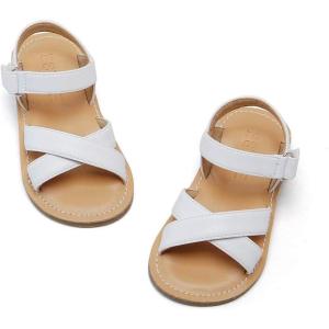 imageESTINE Girls Sandal Dress Shoe for ToddlerLittle Kid Party School Shoe07white