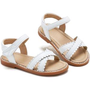 imageESTINE Girls Sandal Dress Shoe for ToddlerLittle Kid Party School ShoeEs350white