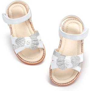 imageESTINE Girls Sandal Dress Shoe for ToddlerLittle Kid Party School ShoeEs389white
