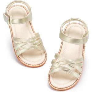 imageESTINE Girls Sandal Dress Shoe for ToddlerLittle Kid Party School ShoeEs397gold