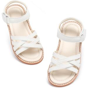 imageESTINE Girls Sandal Dress Shoe for ToddlerLittle Kid Party School ShoeEs397white