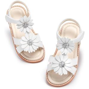 imageESTINE Girls Sandal Dress Shoe for ToddlerLittle Kid Party School ShoeEs502white