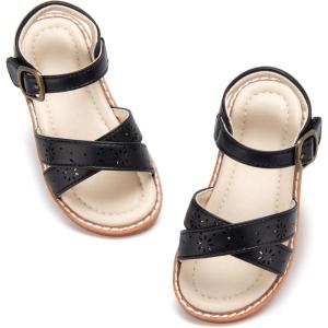 imageESTINE Girls Sandal Dress Shoe for ToddlerLittle Kid Party School ShoeEs510black