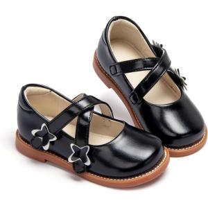 imageESTINE Toddler Girl Mary Jane Dress ShoesGirls School Uniform Oxford for Wedding PartyE377black
