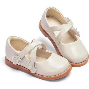 imageESTINE Toddler Girl Mary Jane Dress ShoesGirls School Uniform Oxford for Wedding PartyE377white
