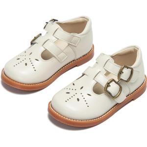 imageESTINE Toddler Girl Mary Jane Dress ShoesGirls School Uniform Oxford for Wedding PartyE378white