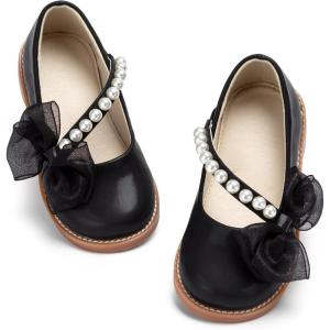 imageESTINE Toddler Girl Mary Jane Dress ShoesGirls School Uniform Oxford for Wedding PartyE380black