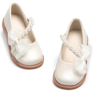 imageESTINE Toddler Girl Mary Jane Dress ShoesGirls School Uniform Oxford for Wedding PartyE380ivory