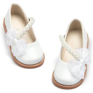 imageESTINE Toddler Girl Mary Jane Dress ShoesGirls School Uniform Oxford for Wedding PartyE380white