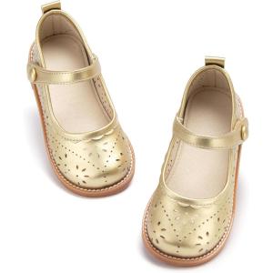 imageESTINE Toddler Girl Mary Jane Dress ShoesGirls School Uniform Oxford for Wedding PartyE508gold