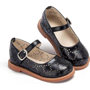 imageESTINE Toddler Girl Mary Jane Dress ShoesGirls School Uniform Oxford for Wedding PartyE509black