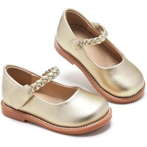 imageESTINE Toddler Girl Mary Jane Dress ShoesGirls School Uniform Oxford for Wedding PartyEfx325gold