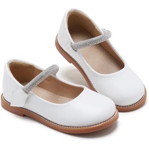 imageESTINE Toddler Girl Mary Jane Dress ShoesGirls School Uniform Oxford for Wedding PartyEfx337white