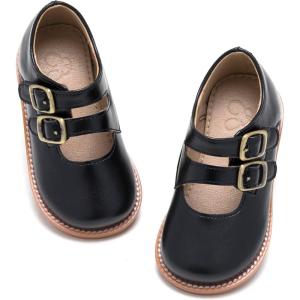 imageESTINE Toddler Kids Bow School Uniform OxfordLittle Girls Flower Dress Party Shoes383black