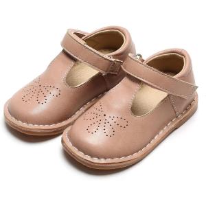 imageESTINE Toddler Kids Bow School Uniform OxfordLittle Girls Flower Dress Party Shoes39pink