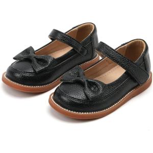 imageESTINE Toddler Kids Bow School Uniform OxfordLittle Girls Flower Dress Party Shoes78black