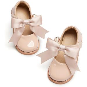 imageESTINE Toddler Kids Bow School Uniform OxfordLittle Girls Flower Dress Party ShoesE133nude