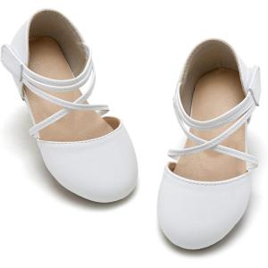 imageESTINE ToddlerLittle Kid Girls Dress Mary Jane Flats Flowers Fashion Princess Ballet ShoesE303white