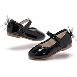 imageESTINE ToddlerLittle Kid Girls Dress Mary Jane Flats Flowers Fashion Princess Ballet ShoesE356black