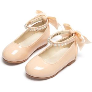 imageESTINE ToddlerLittle Kid Girls Dress Mary Jane Flats Flowers Fashion Princess Ballet ShoesE367nude