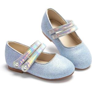 imageESTINE ToddlerLittle Kid Girls Dress Mary Jane Flats Flowers Fashion Princess Ballet ShoesE373blue