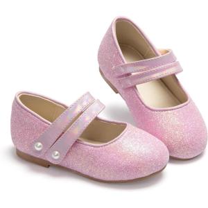 imageESTINE ToddlerLittle Kid Girls Dress Mary Jane Flats Flowers Fashion Princess Ballet ShoesE373pink