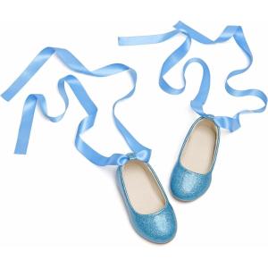 imageESTINE ToddlerLittle Kid Girls Dress Mary Jane Flats Flowers Fashion Princess Ballet ShoesE387blue