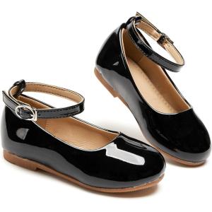 imageESTINE ToddlerLittle Kid Girls Dress Mary Jane Flats Flowers Fashion Princess Ballet ShoesE396black